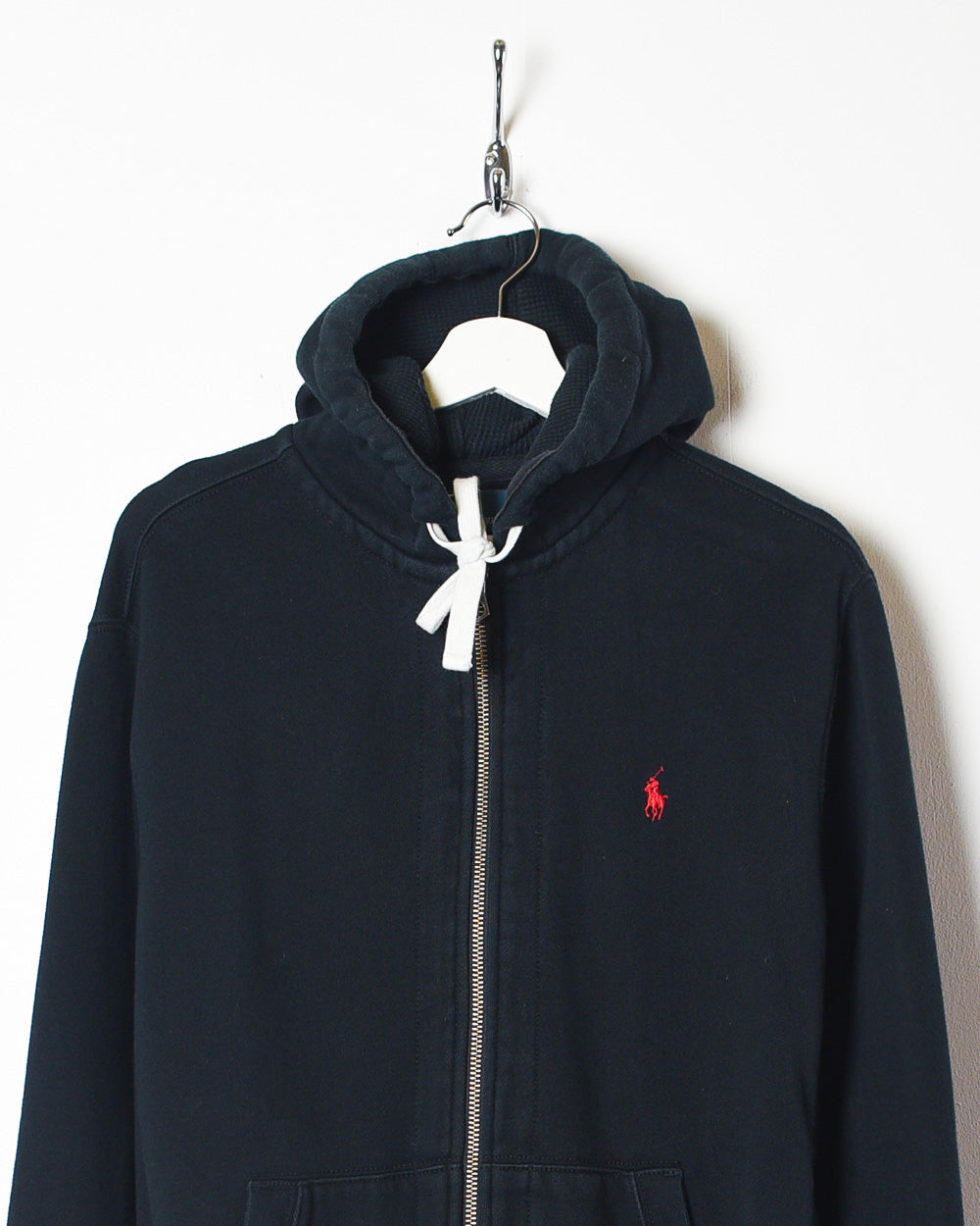 Black Polo Ralph Lauren Zip-Through Hoodie - Medium