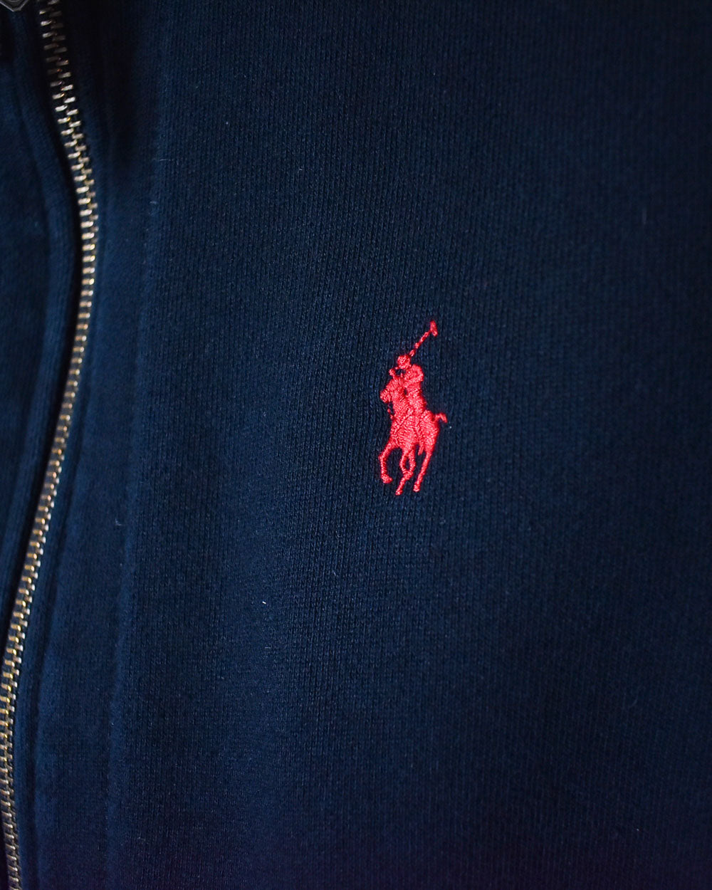 Black Polo Ralph Lauren Zip-Through Hoodie - Medium