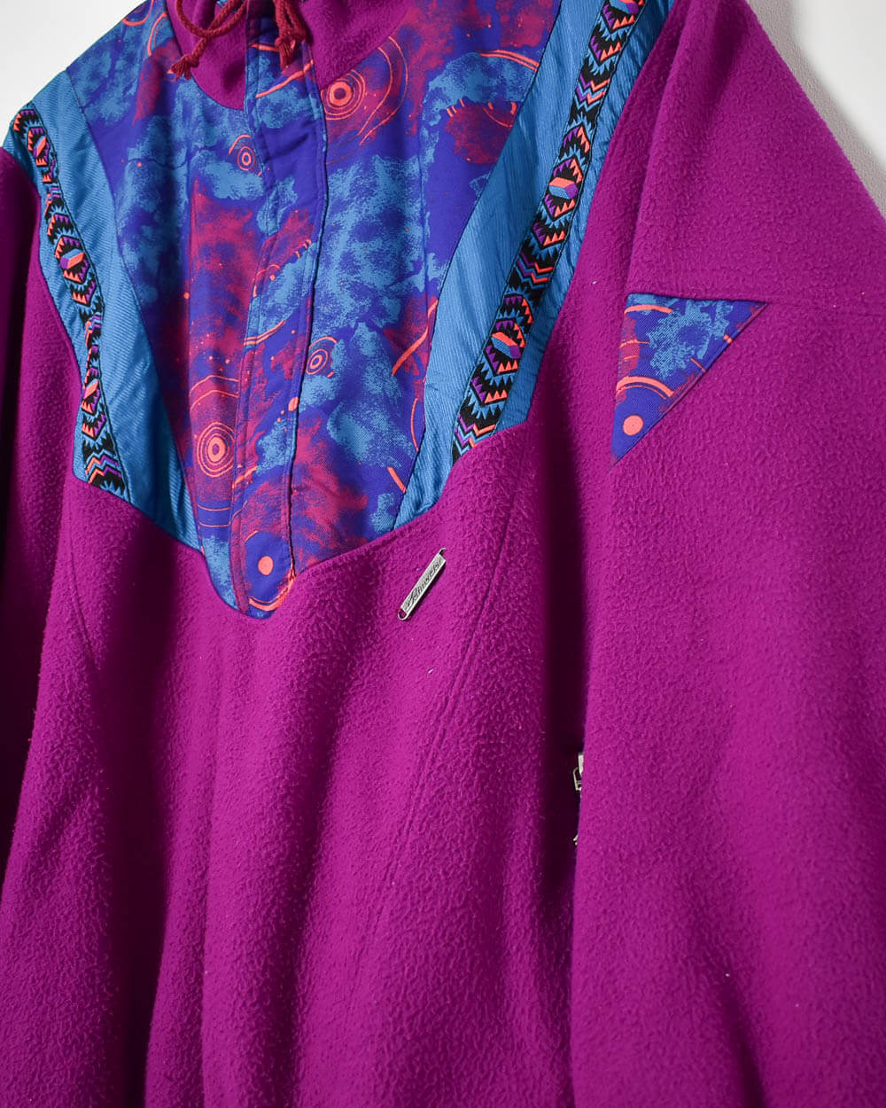 Purple Vintage Patterned Fleece - Large