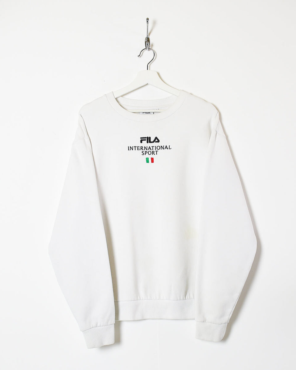 Vintage 90s Cotton White Fila International Sport Sweatshirt - Medium –  Domno Vintage