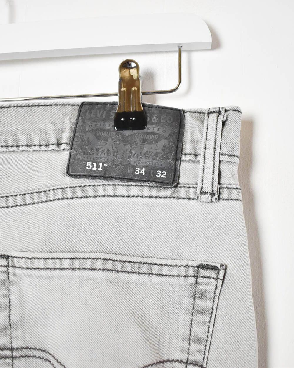 Grey Levi's Black Label 511 Jeans - W34 L32