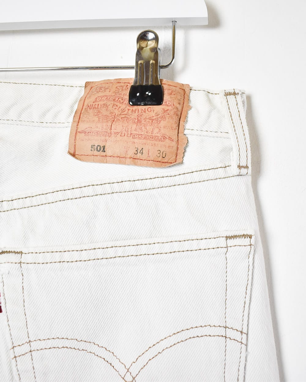White Levi's USA 501 Jeans - W34 L30
