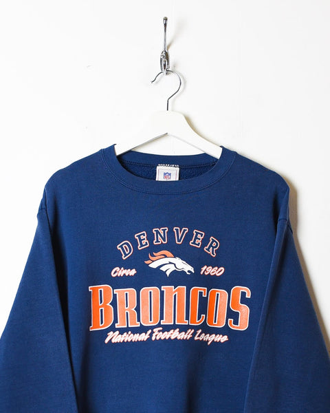 Vintage 00s Navy NFL Denver Broncos Sweatshirt - Small Cotton– Domno Vintage
