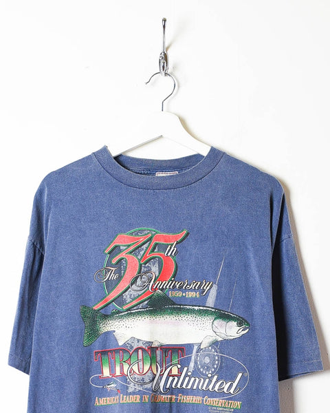 Vintage Dallas Cowboys Shirt XL Gray Blue Big Star 90s Single-Stitch USA Tee