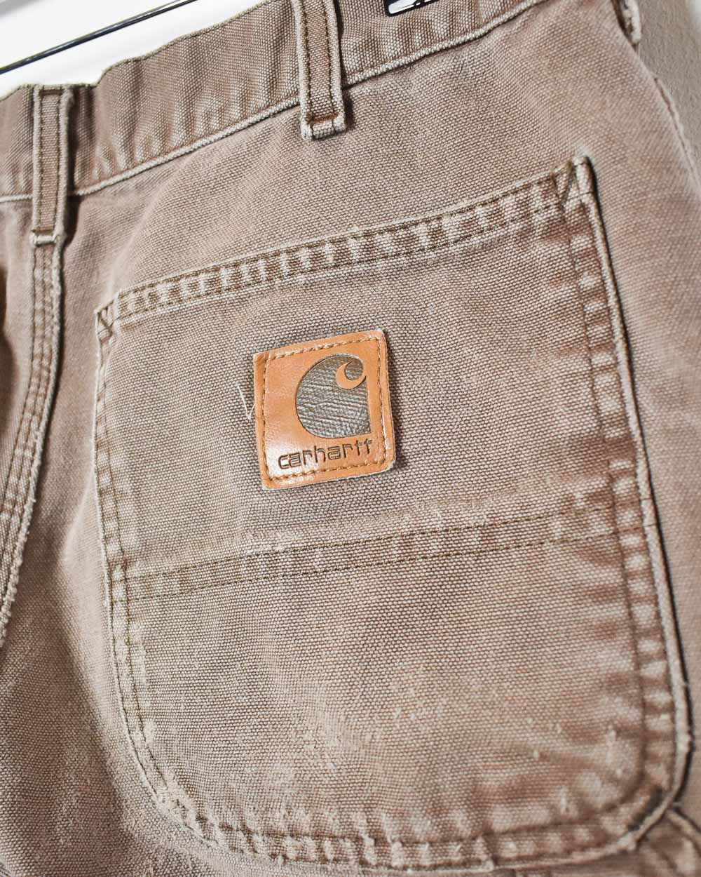 Brown Carhartt Distressed Carpenter Jeans - W32 L33
