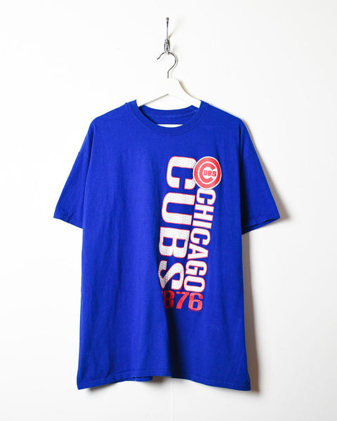 Vintage 00s Blue MLB Chicago Cubs T-Shirt - X-Large Cotton– Domno