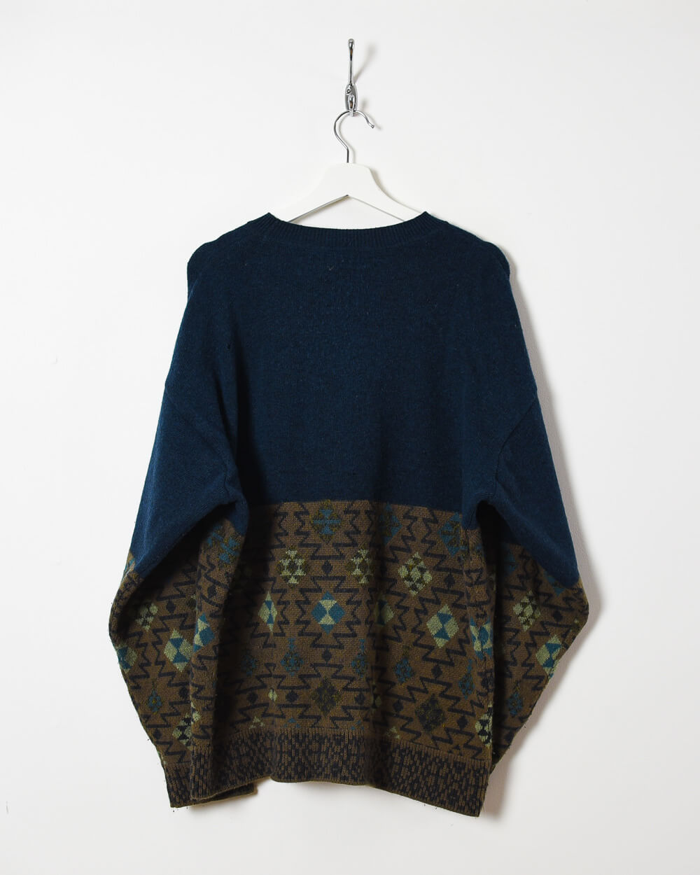 Navy Hugo Boss Knitted Sweatshirt - Large