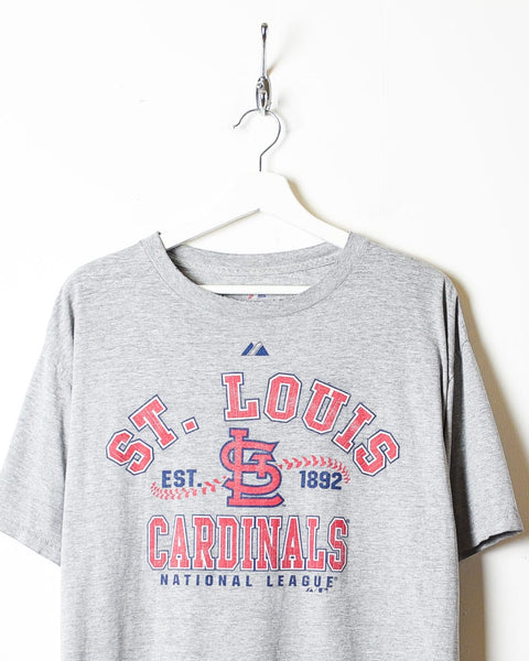 Vintage St Louis Cardinals Sweatshirt Men Large Gray Pullover Crewneck  Majestic