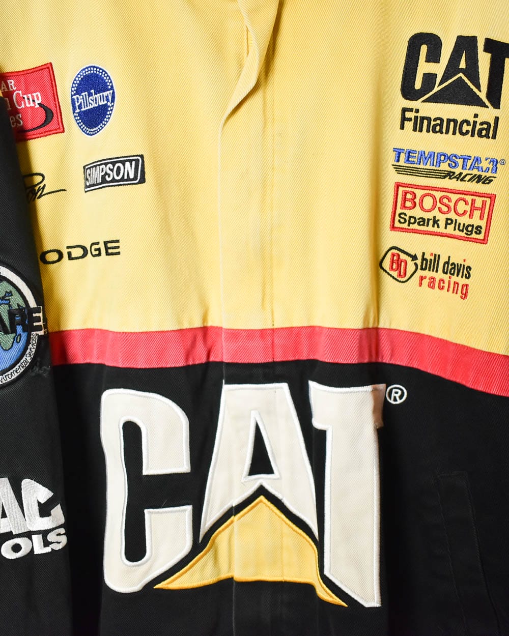 Black Racing Champions CAT Nascar Winston Cup Racing Jacket - X-Large