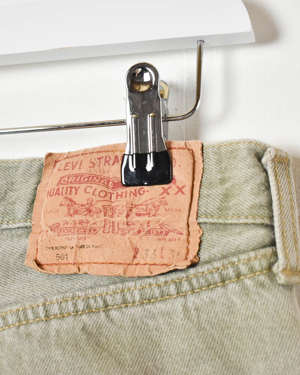 Khaki Levi's 501 XX USA Jeans - W32 L31