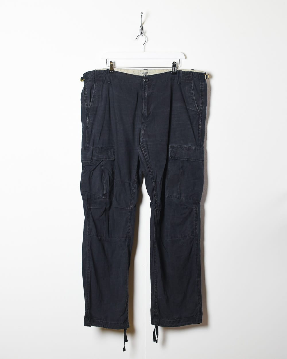 Black Carhartt WIP Double Knee Cargo Trousers - W42 L31