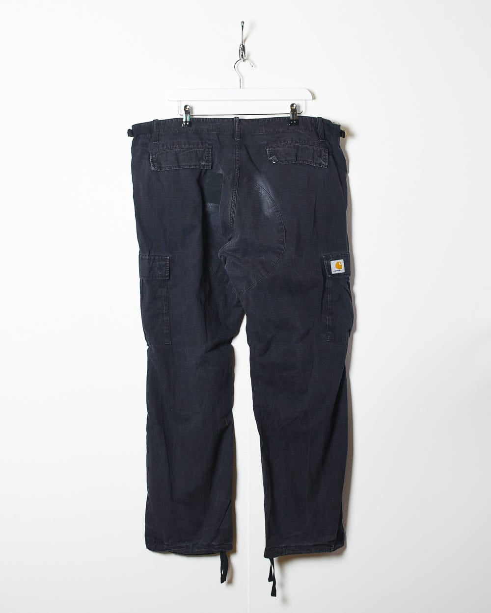 Black Carhartt WIP Double Knee Cargo Trousers - W42 L31