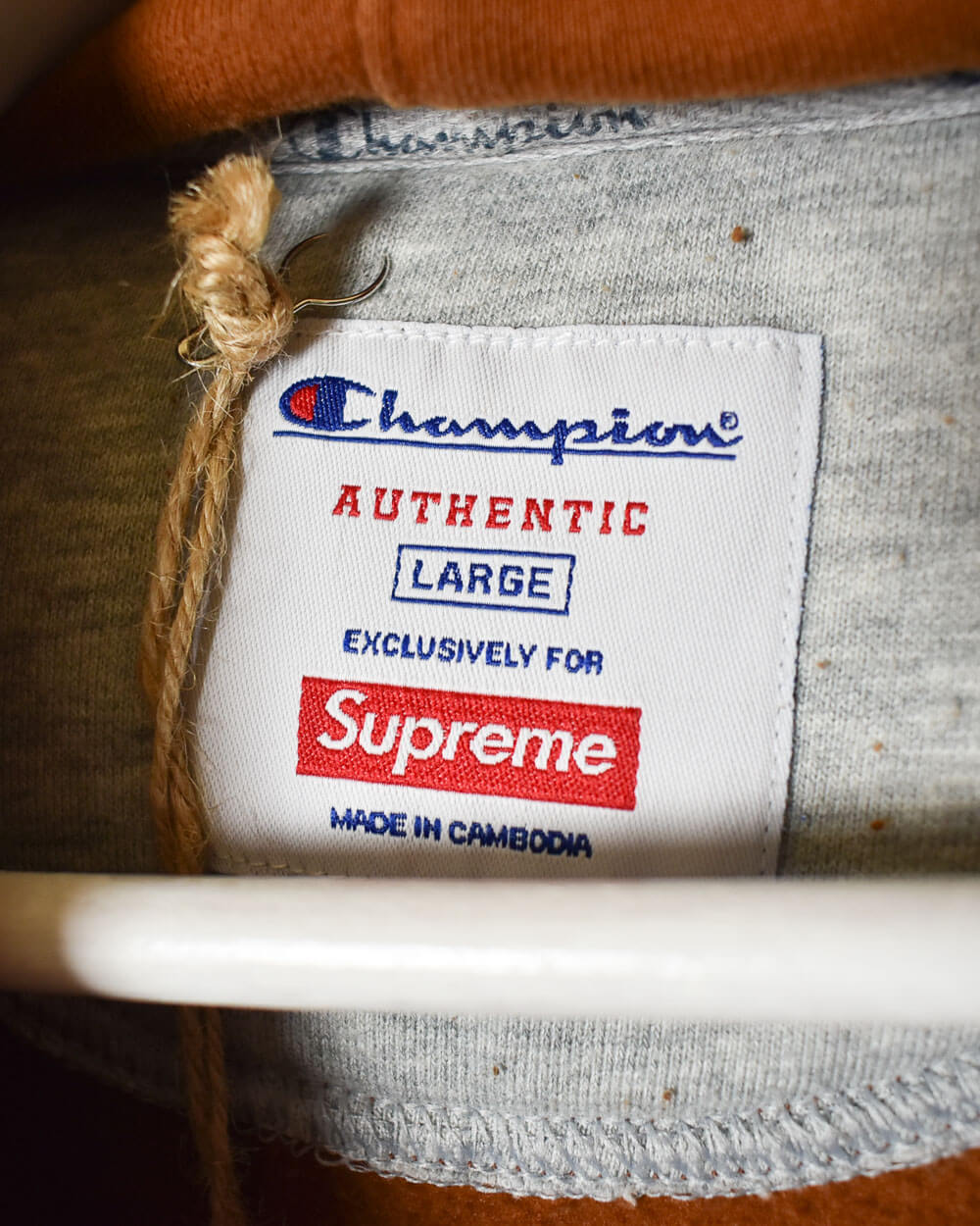 Brown Champion Hoodie - Large