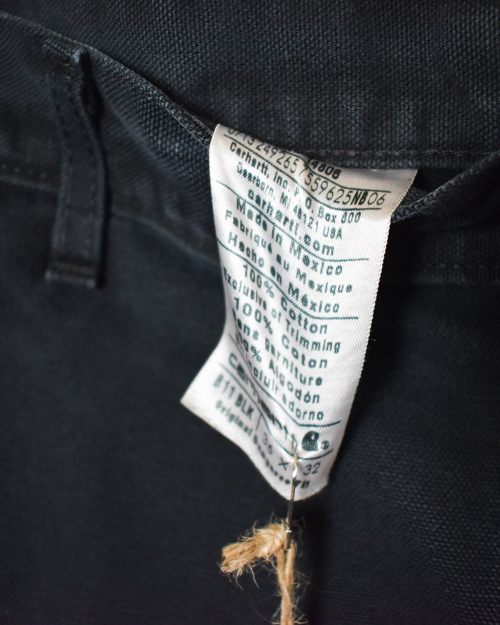 Black Carhartt Carpenter Jeans - W36 L32