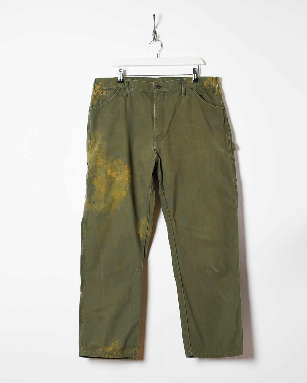 Khaki Dickies Acid Spalshed Carpenter Jeans - W38 L30
