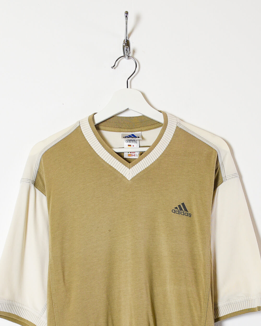 Khaki Adidas T-Shirt - X-Large