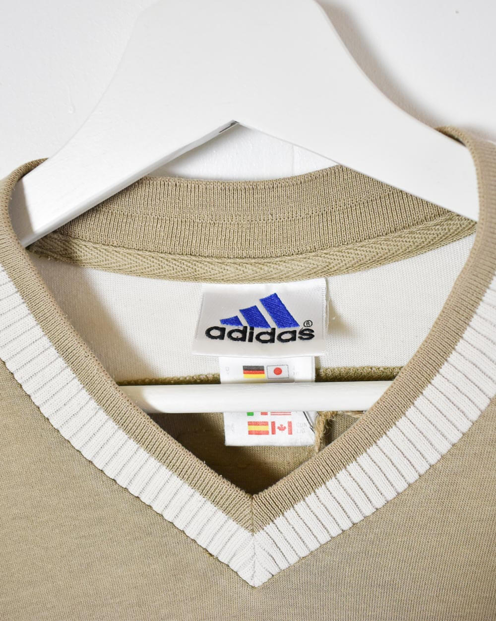 Khaki Adidas T-Shirt - X-Large