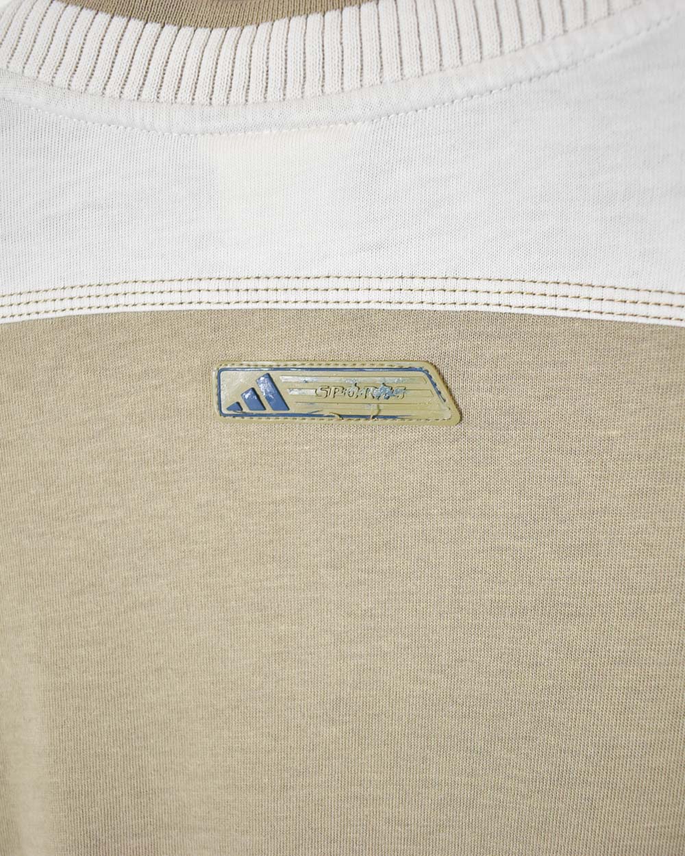 Khaki Adidas T-Shirt - X-Large