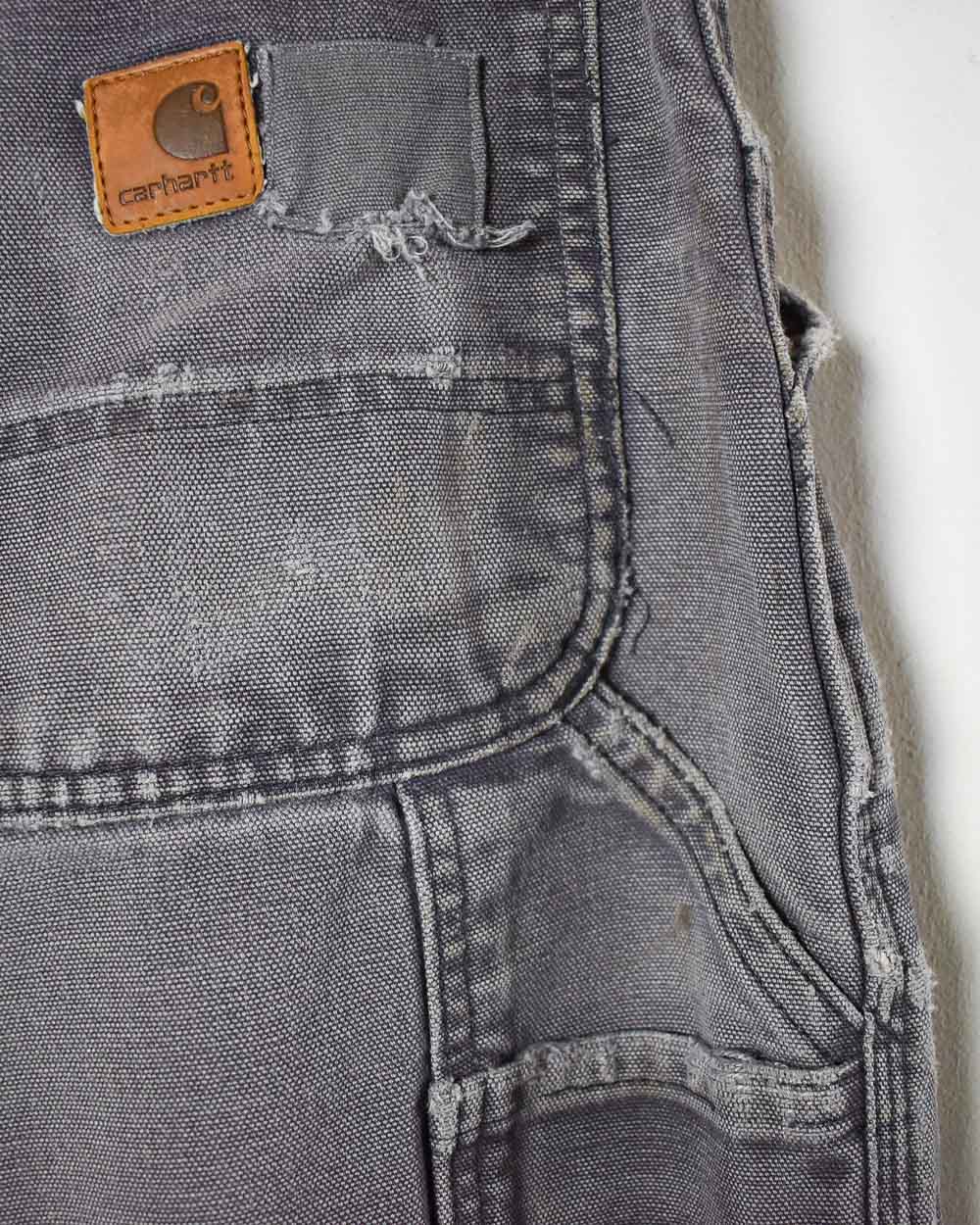 Grey Carhartt Distressed Carpenter Jeans - W32 L30
