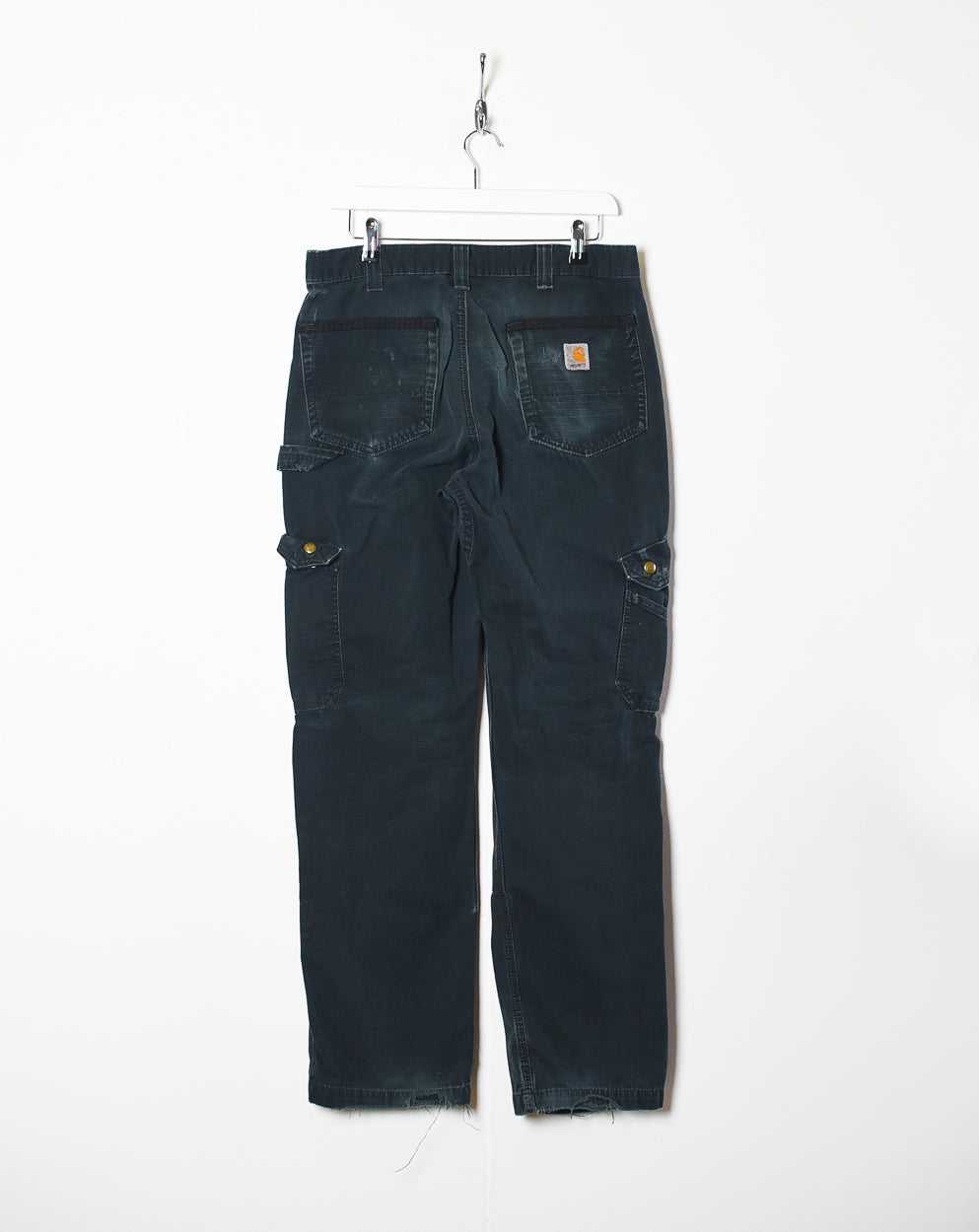 Black Carhartt Double Knee Carpenter Cargo Jeans - W32 L32