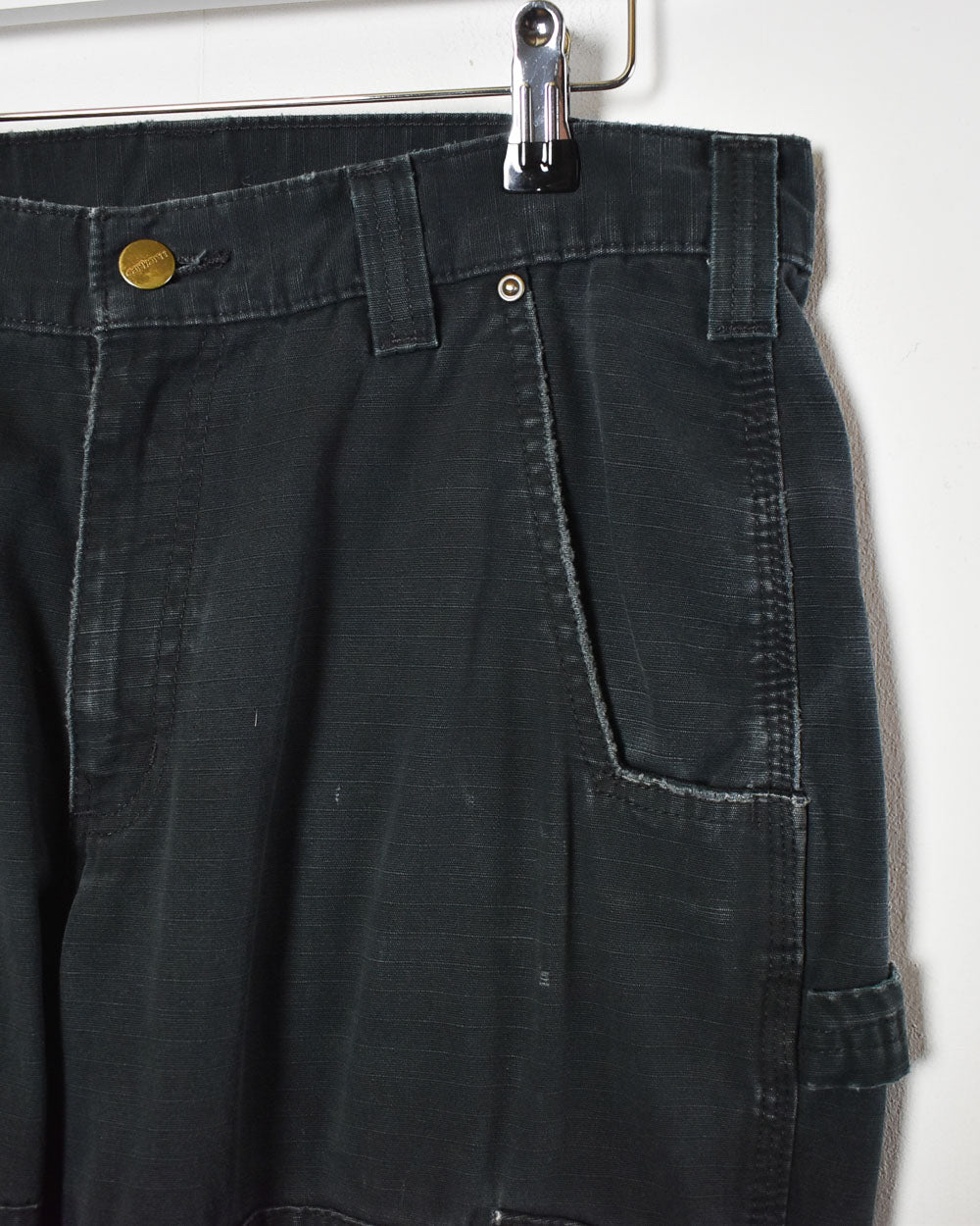 Black Carhartt Double Knee Carpenter Cargo Jeans - W32 L32