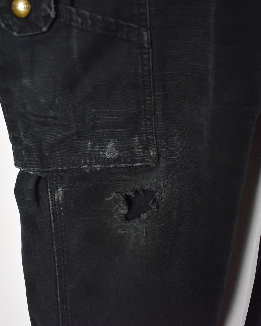 Black Carhartt Double Knee Carpenter Cargo Jeans - W32 L32