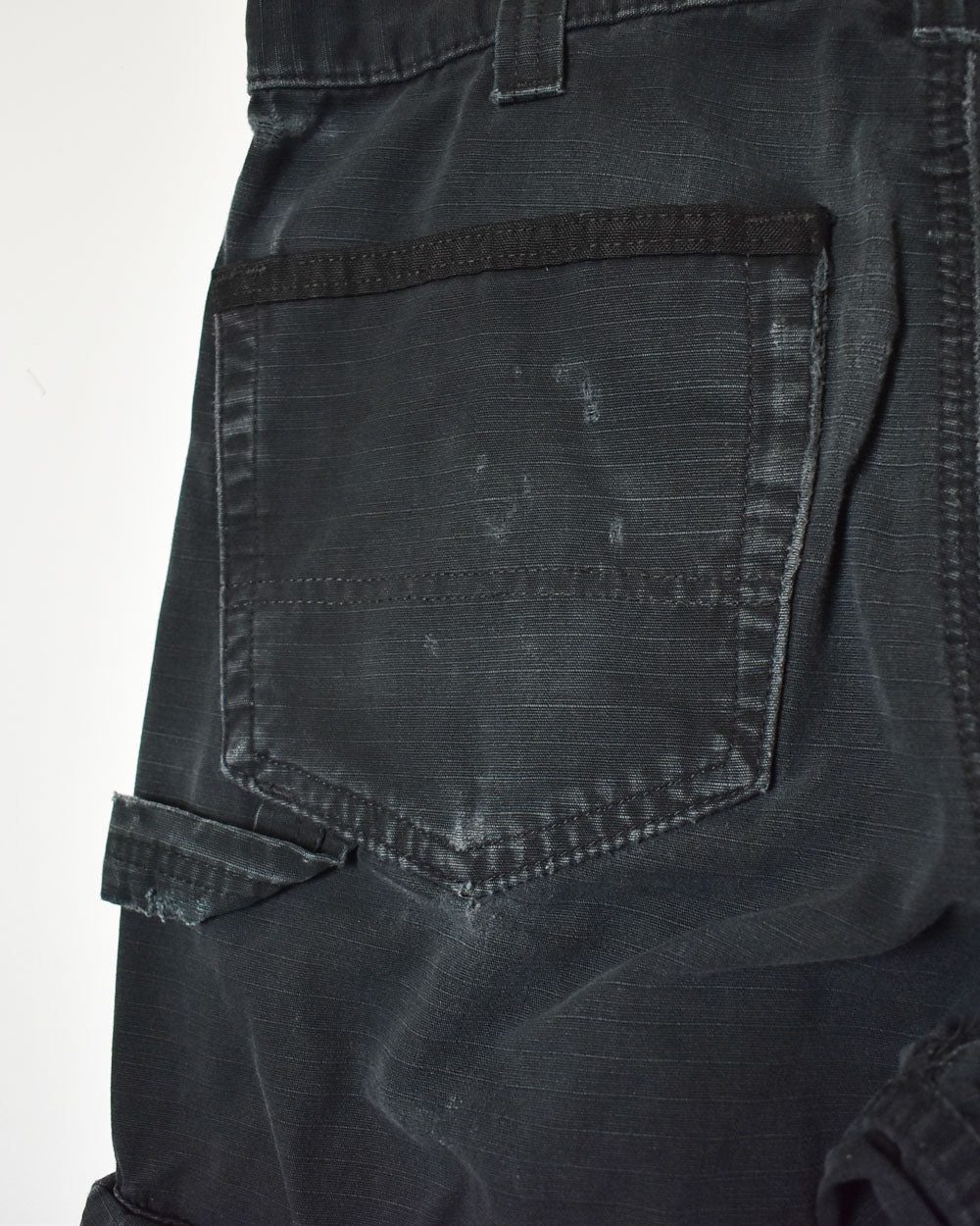 Black Carhartt Double Knee Carpenter Cargo Jeans - W32 L32