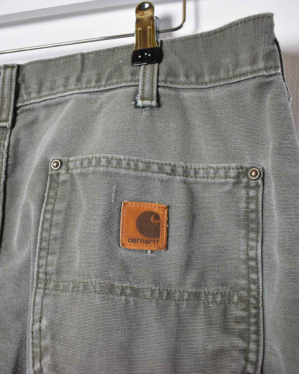 Khaki Carhartt Double Knee Carpenter Jeans - W36 L32