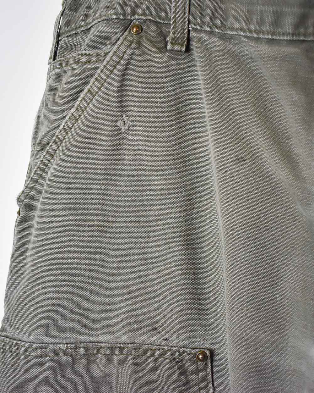 Khaki Carhartt Double Knee Carpenter Jeans - W36 L32