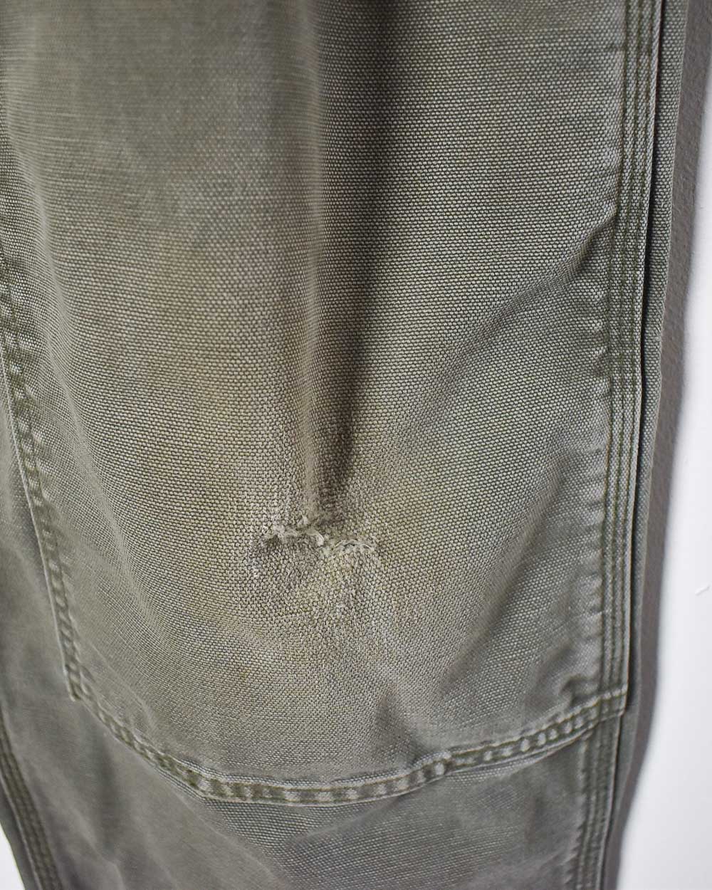 Khaki Carhartt Double Knee Carpenter Jeans - W36 L32