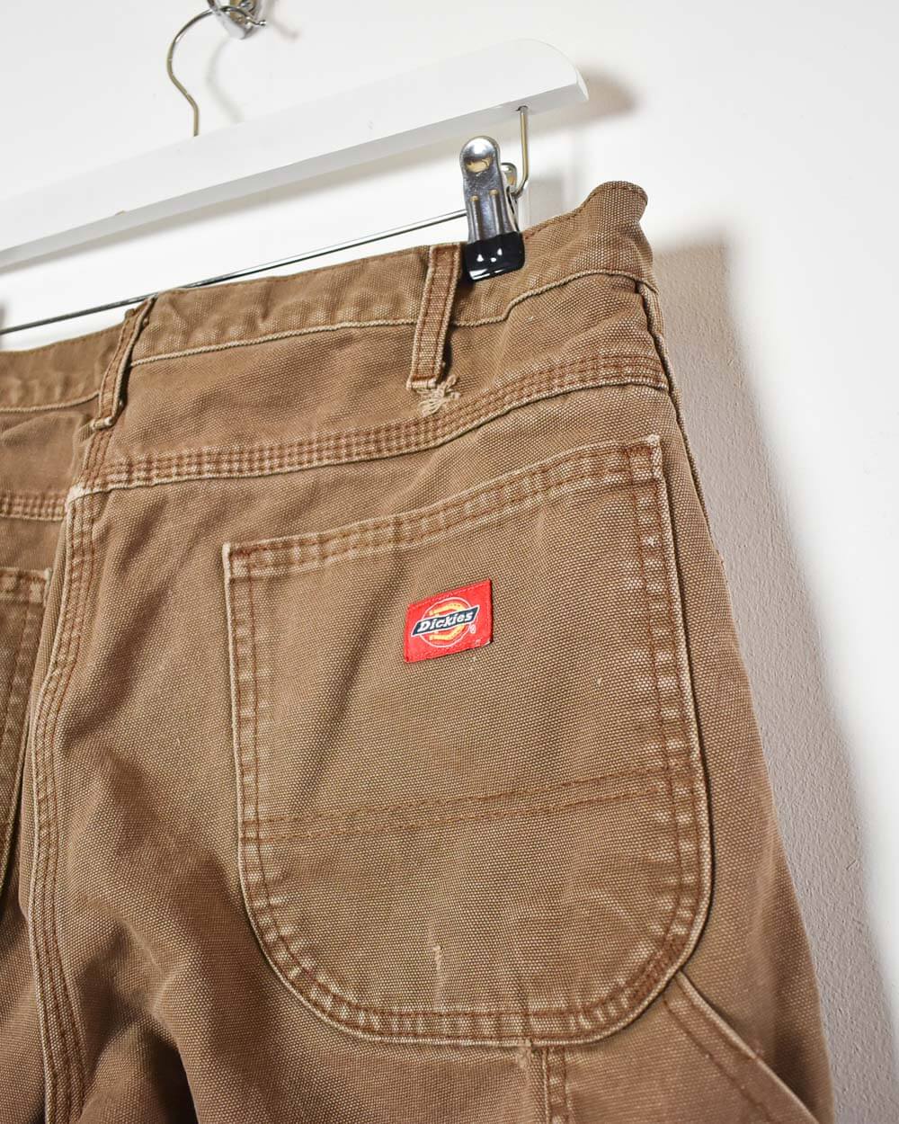 Brown Dickies Paint Splattered Carpenter Jeans - W33 L30