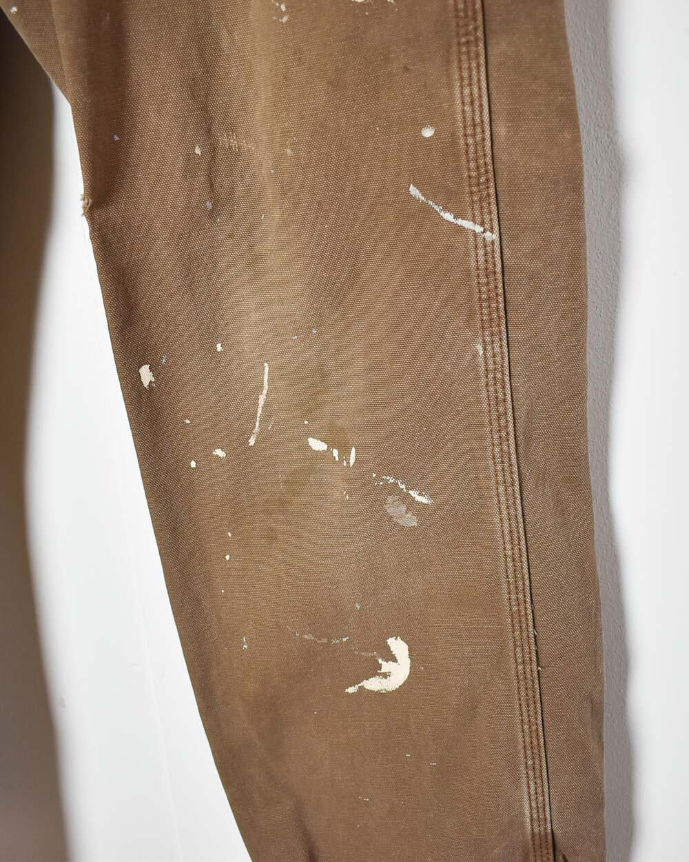 Brown Dickies Paint Splattered Carpenter Jeans - W33 L30