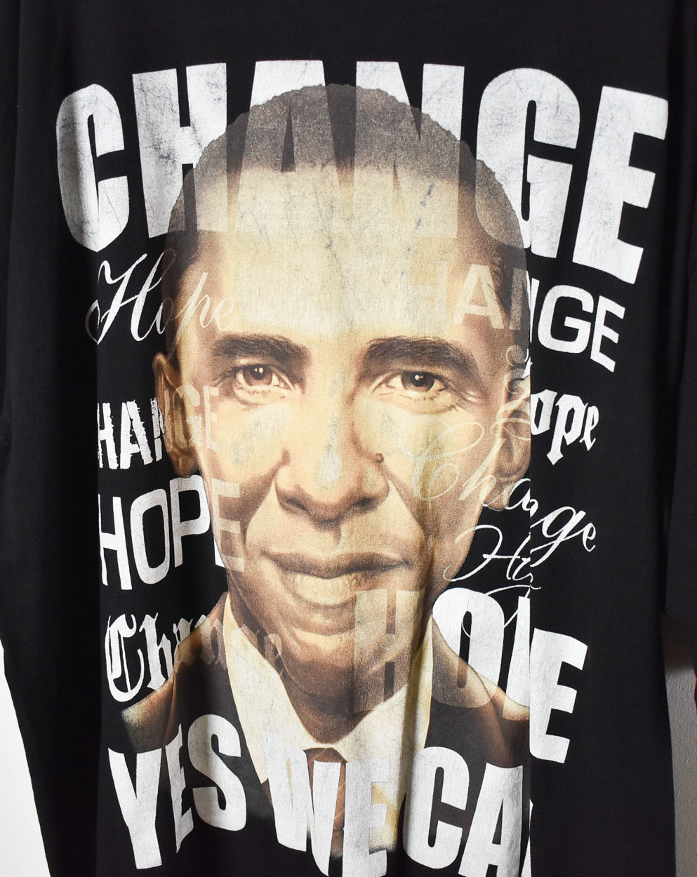 Black Ocean Bay Obama Yes We Can Change Graphic T-Shirt - XXXX-Large