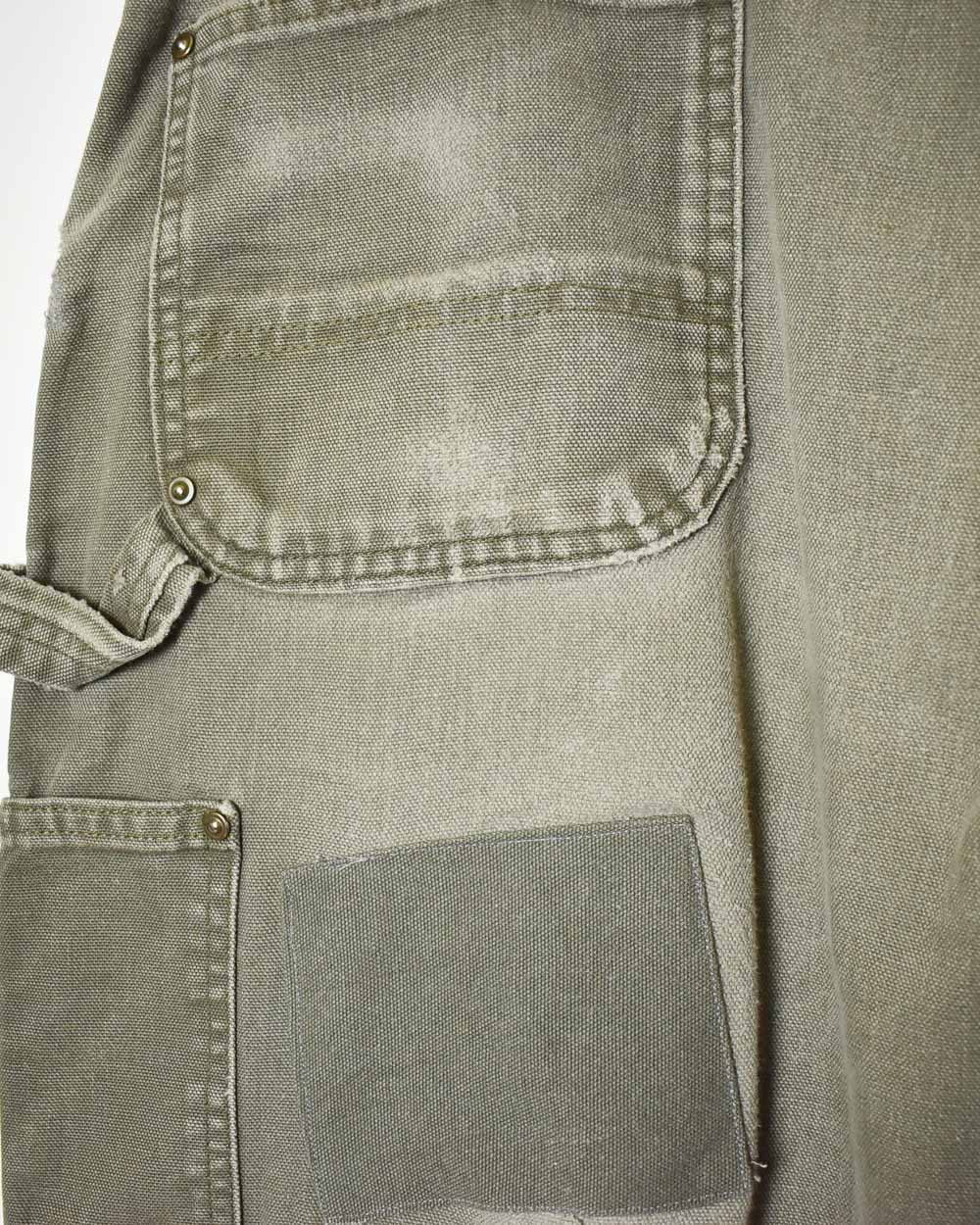 Khaki Carhartt Distressed Double Knee Carpenter Jeans - W38 L30