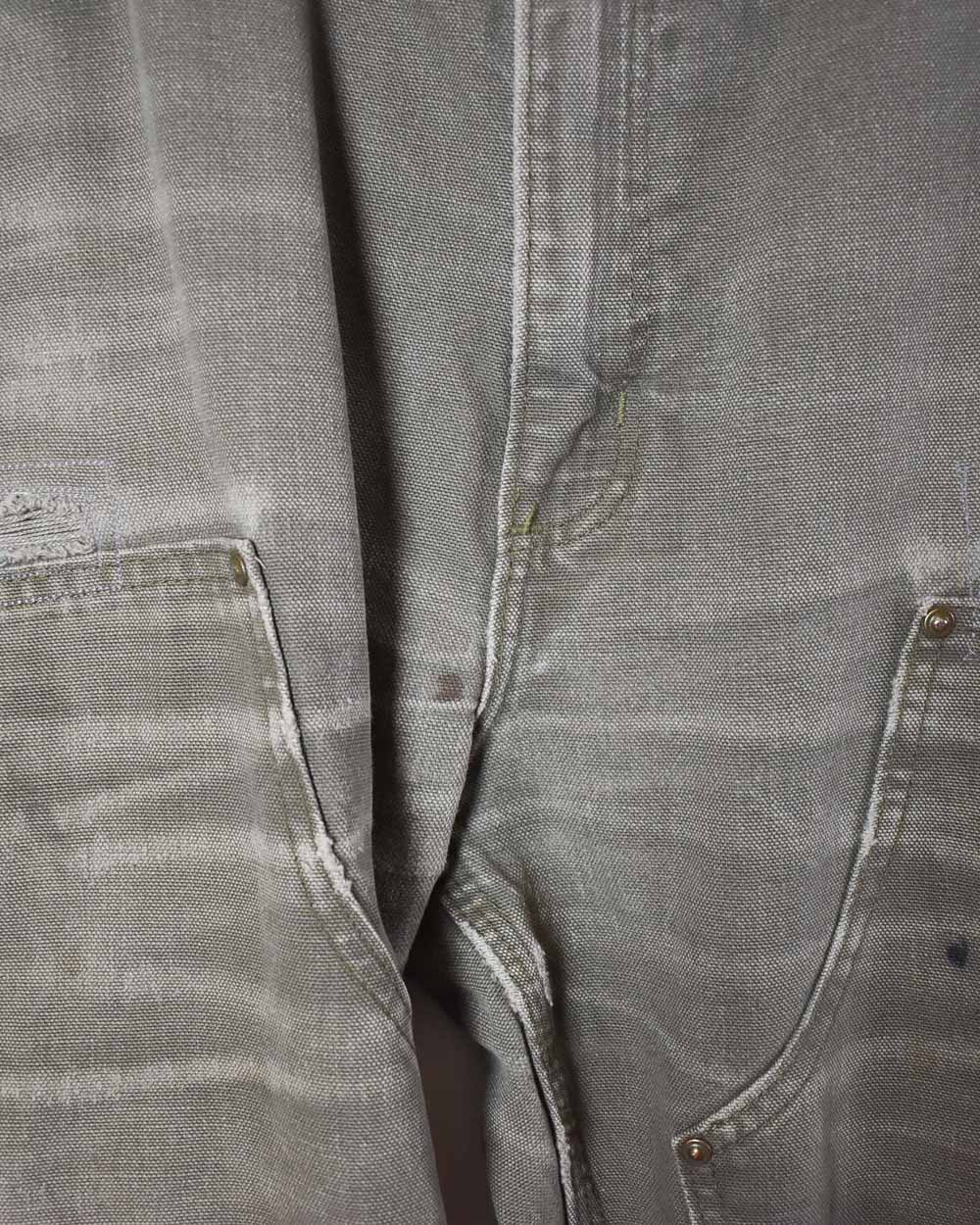 Khaki Carhartt Distressed Double Knee Carpenter Jeans - W38 L30