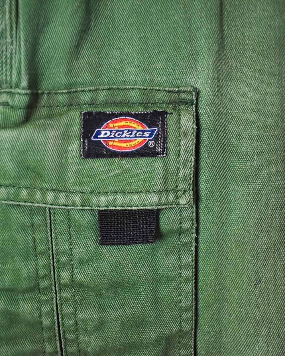 Green Dickies Distressed Double Knee Cargo Jeans - W38 L32