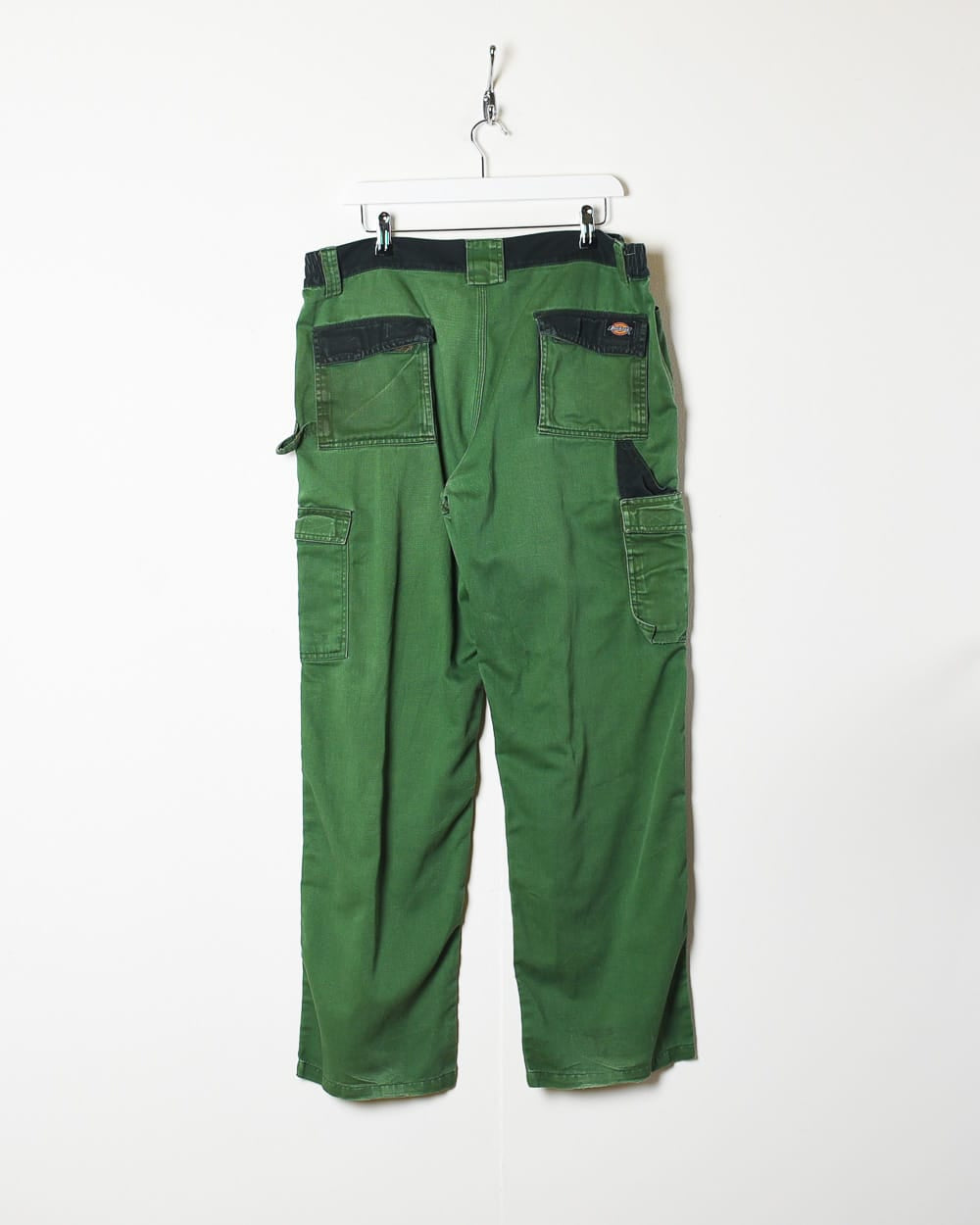 Green Dickies Distressed Double Knee Cargo Jeans - W38 L32