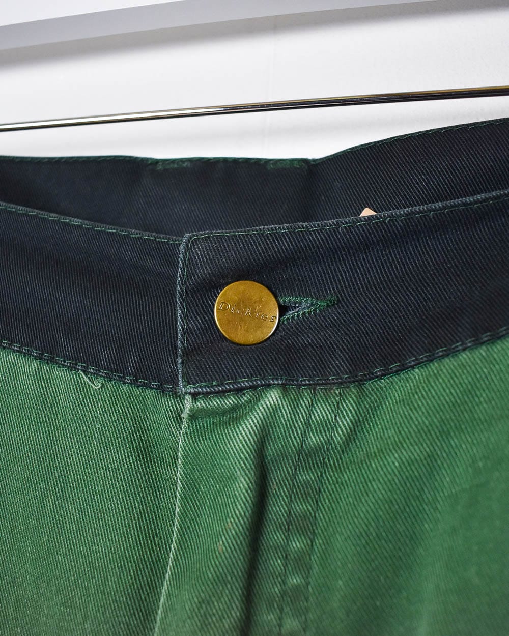Green Dickies Distressed Double Knee Cargo Jeans - W38 L32