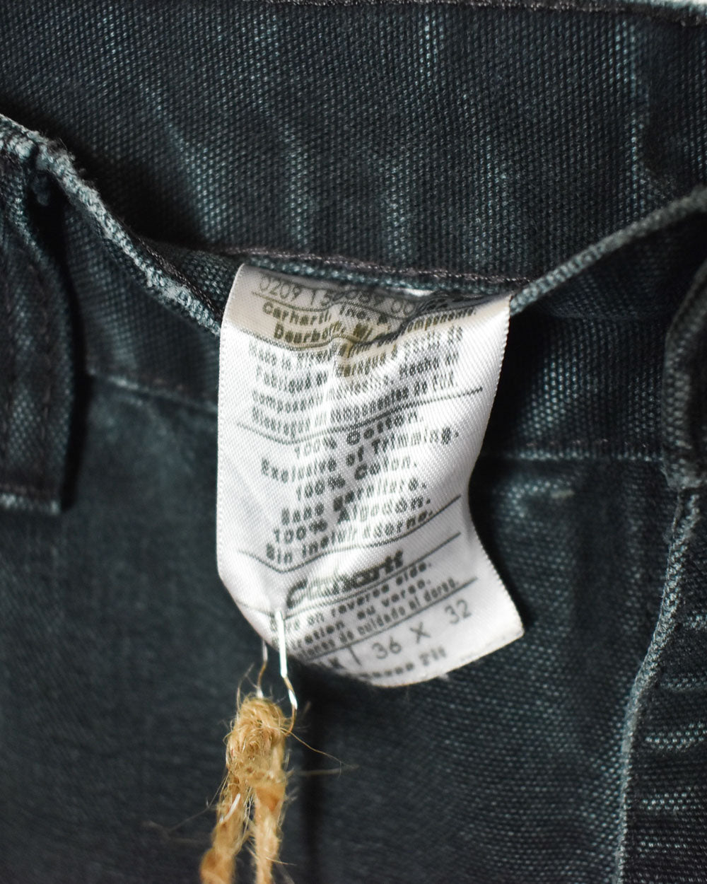 Black Carhartt Double Knee Carpenter Jeans - W36 L31