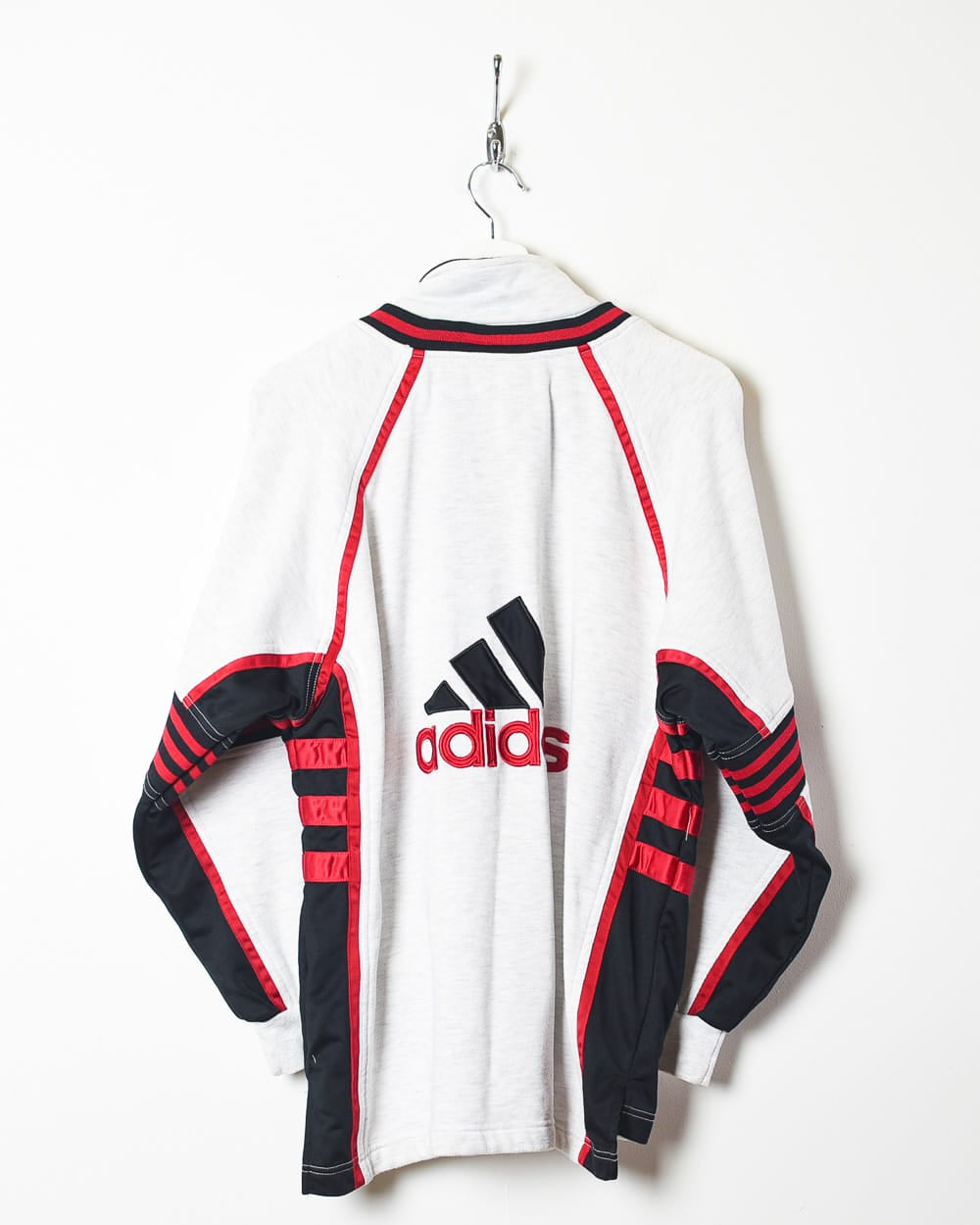 Stone Adidas Zip-Through Sweatshirt - Small