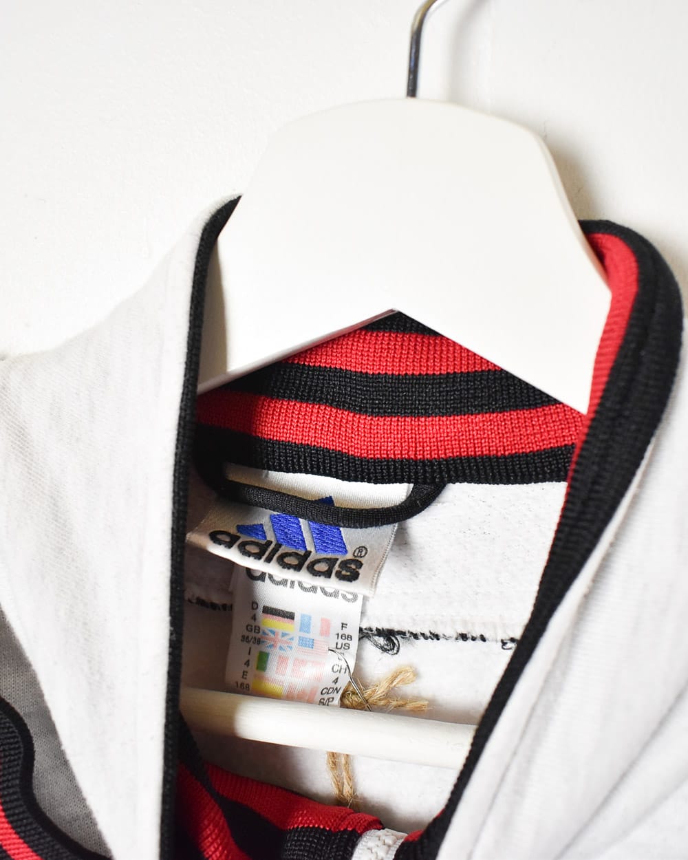 Stone Adidas Zip-Through Sweatshirt - Small