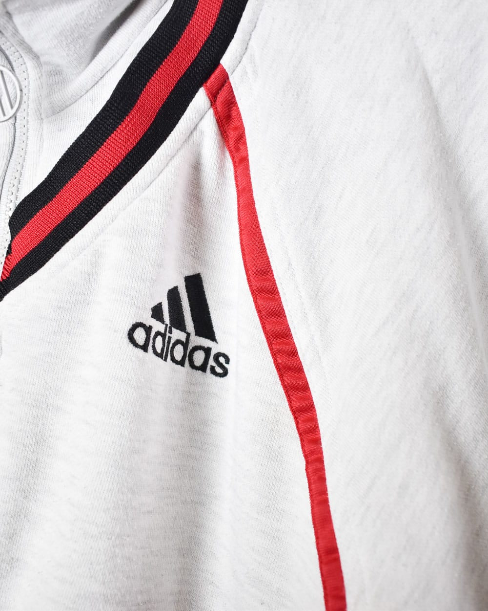 Stone Adidas Zip-Through Sweatshirt - Small