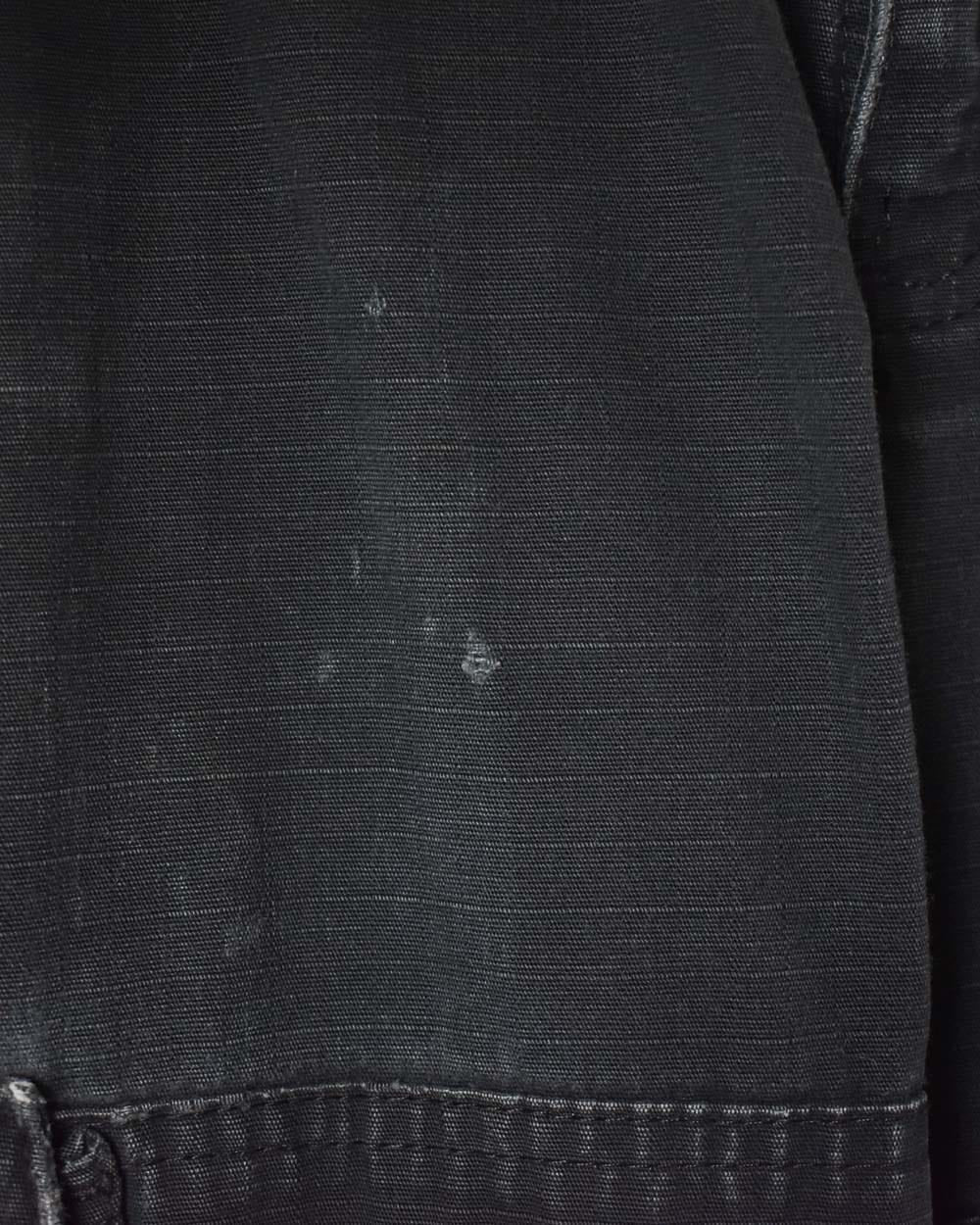 Black Carhartt Distressed Double Knee Cargo Jeans - W32 L31