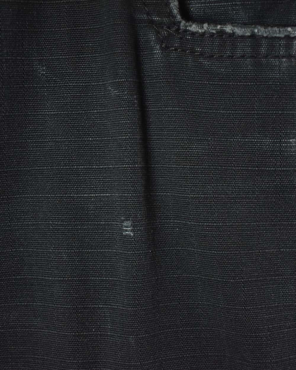 Black Carhartt Distressed Double Knee Cargo Jeans - W32 L31