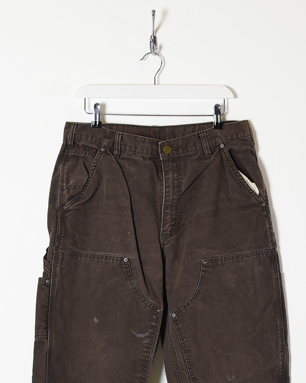 Brown Carhartt Heavyweight Double Knee Carpenter Jeans - W34 L32