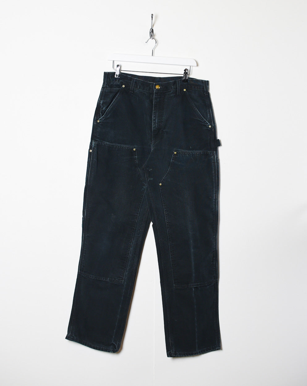 Black Carhartt Double Knee Carpenter Jeans - W34 L32