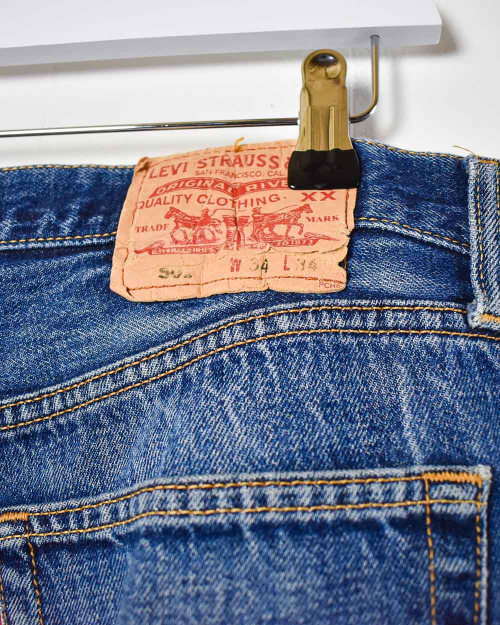 Navy Levi's 501 Jeans - W32 L34