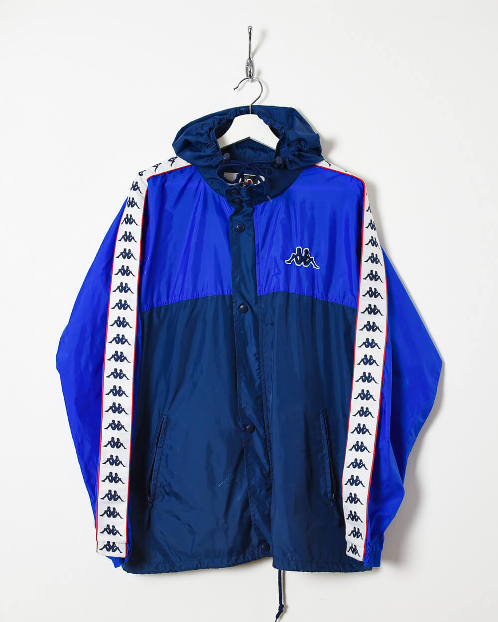 Navy Kappa Hooded Windbreaker Jacket - Large