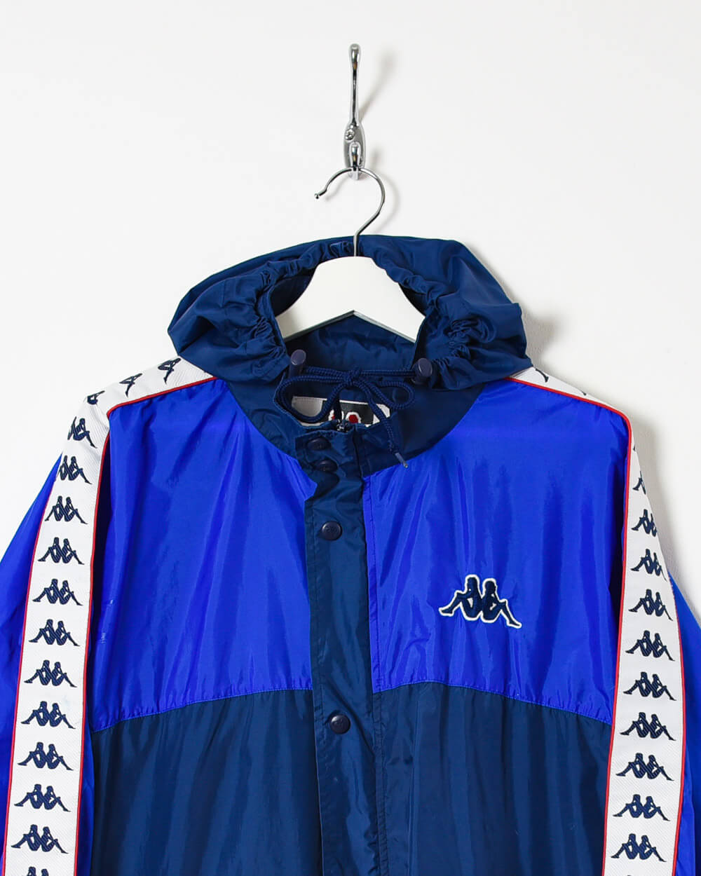 Navy Kappa Hooded Windbreaker Jacket - Large