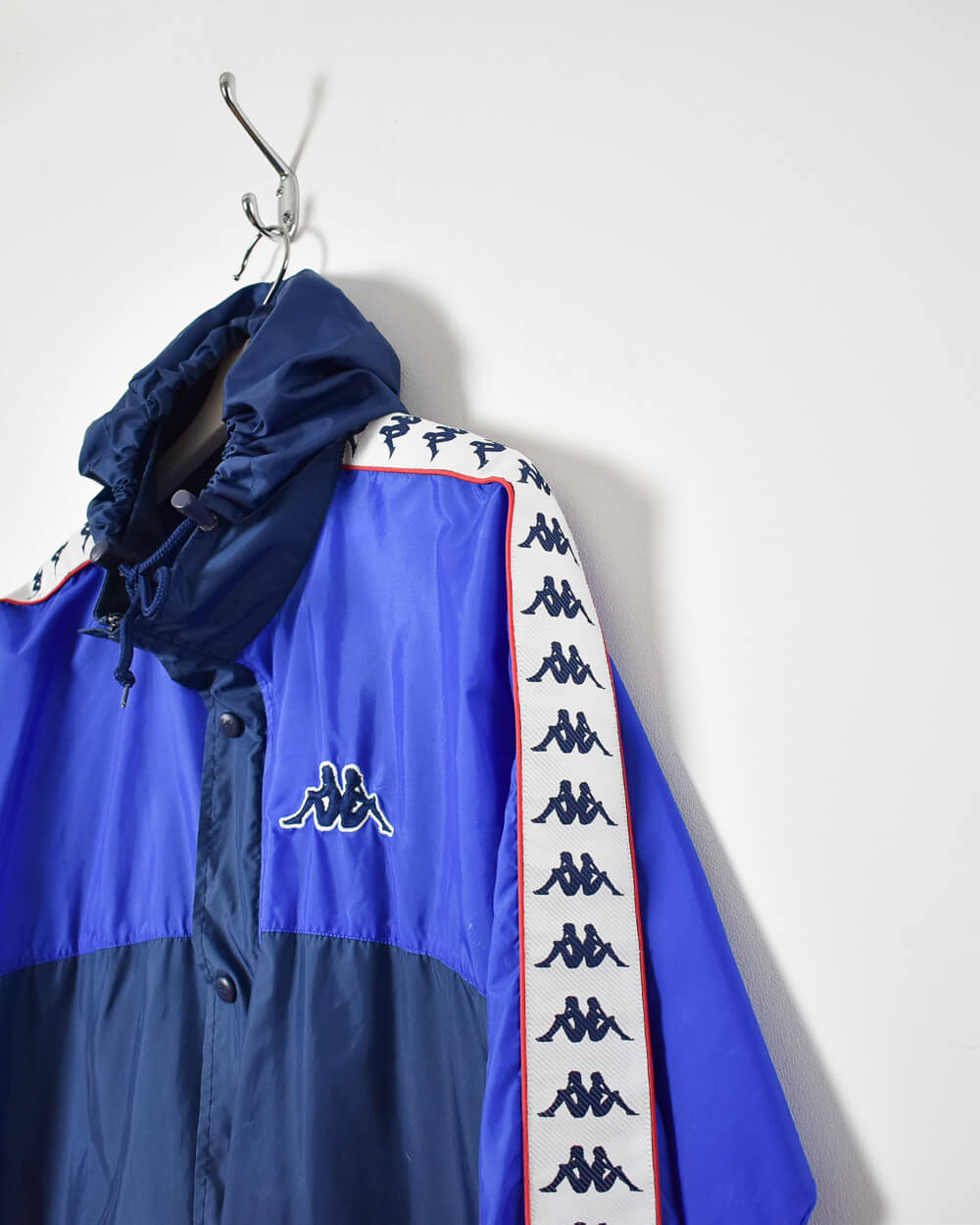 Navy Kappa Hooded Windbreaker Jacket - Large